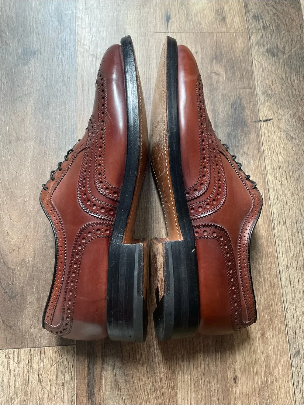 Allen Edmonds McAllister Cambridge Wingtip Oxford Dress Shoe Brown Men's